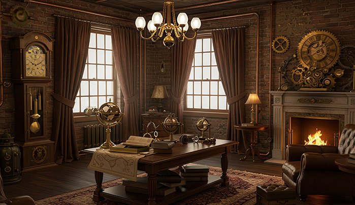 Coordinate Rug and Curtains - Modern Study Room Designs