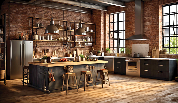 Industrial - Modular Kitchen Designs