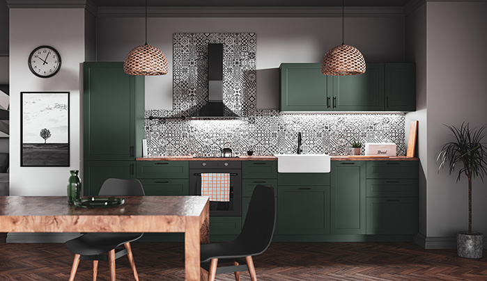 Graphic Tile Pattern – Kitchen Laminate Designs