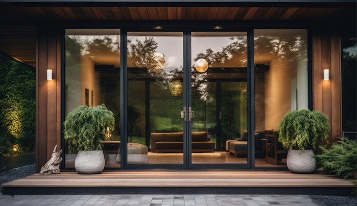 Glass panel door design