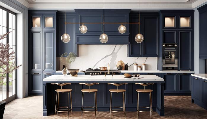 Image Alt tag: Opt for a Minimalist Backsplash - Luxury Modern Kitchen Design