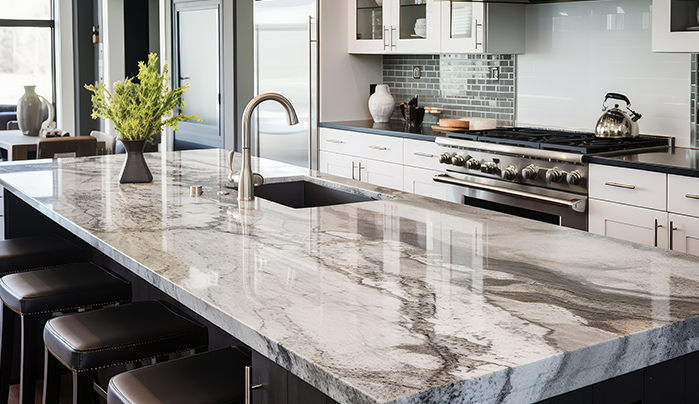 Mix of Materials for a Dynamic Look - Luxury Modern Kitchen Design