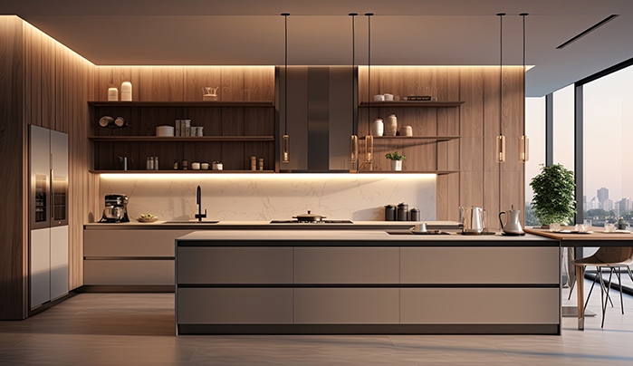 Framed Cabinetry with Subtle Borders - Luxury Modern Kitchen Design