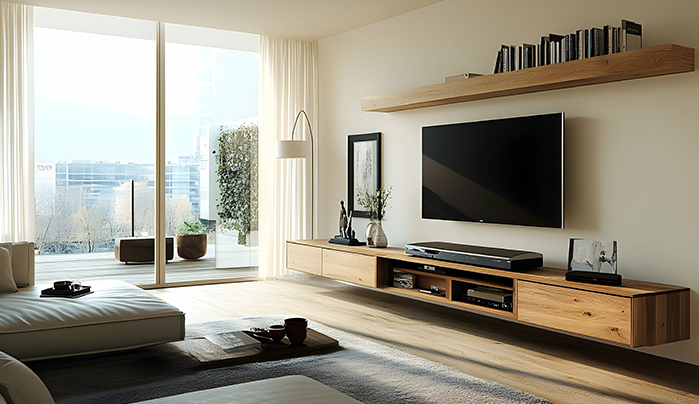 Grid-Style Modular Design - TV Unit Design Ideas