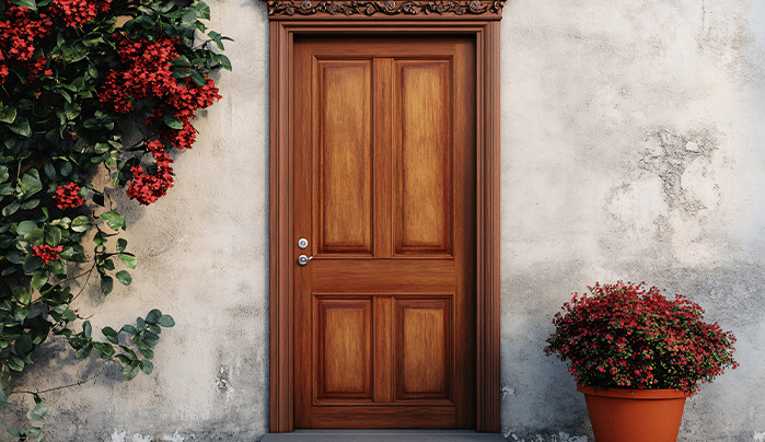 Temple-Inspired Carved Doors - Main Door Design Ideas