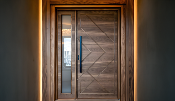  Wooden Doors with Geometric Carvings - Main Door Design Ideas