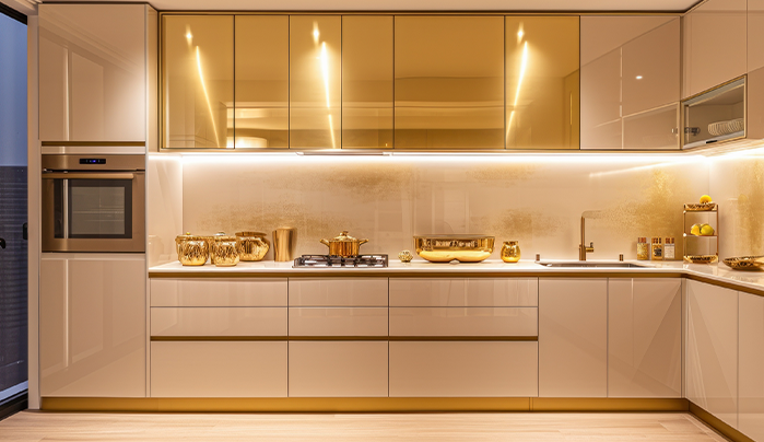 Have a reflective cabinetry - kitchen Cabinet Design