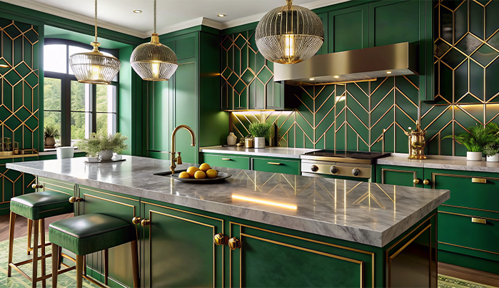 Bold Color Accents - Luxury Modern Kitchen Design
