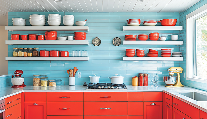 Vibrant Cabinets with Extraordinary Colours - kitchen Cabinet Design