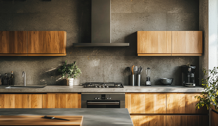 A Mixture of Wooden Tones - kitchen Cabinet Design