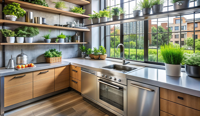 Vertical Herb Garden Integrated Cabinets - kitchen Cabinet Design