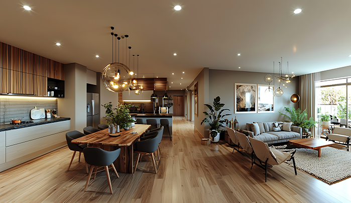 Merge Living and Dining Room - Modern Living Room Design 